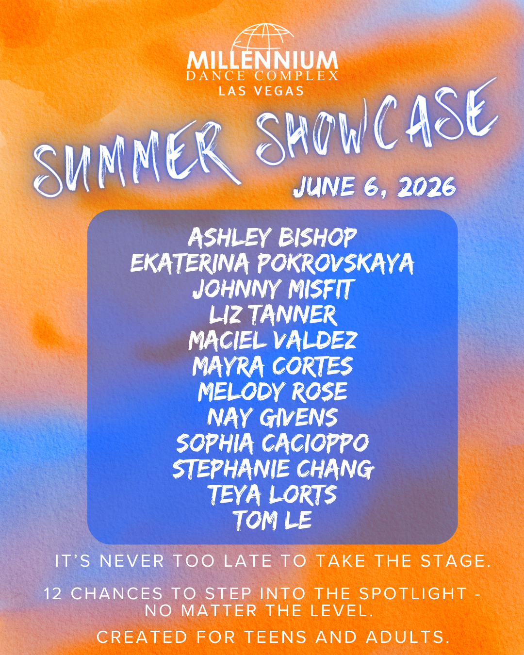 Choreographer Lineup